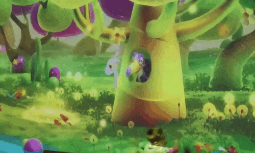 children-interacting-animated-projection
